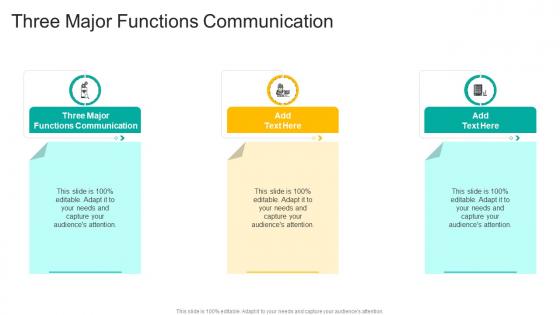 Three Major Functions Communication In Powerpoint And Google Slides Cpb