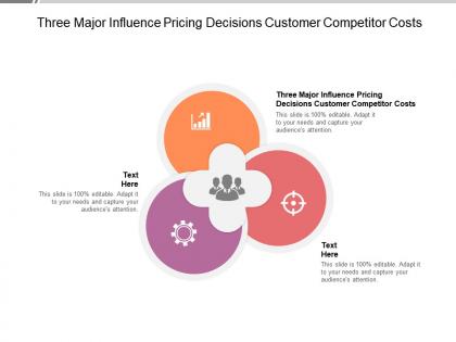 Three major influence pricing decisions customer competitor costs ppt gallery cpb