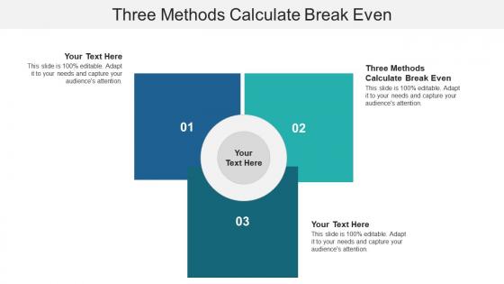 Three methods calculate break even ppt powerpoint presentation layouts skills cpb