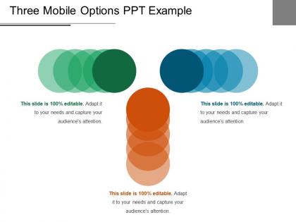 Three mobile options ppt example
