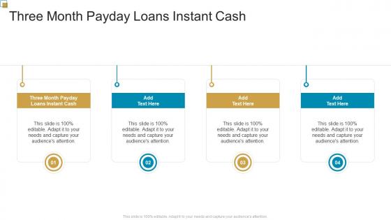 Three Month Payday Loans Instant Cash In Powerpoint And Google Slides Cpb