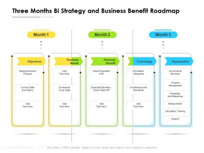 Three months bi strategy and business benefit roadmap