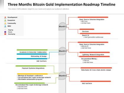 Three months bitcoin gold implementation roadmap timeline