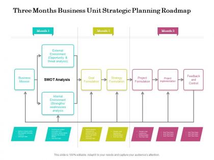 Three months business unit strategic planning roadmap