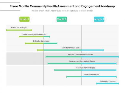 Three months community health assessment and engagement roadmap