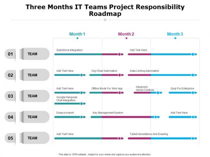 Three months it teams project responsibility roadmap