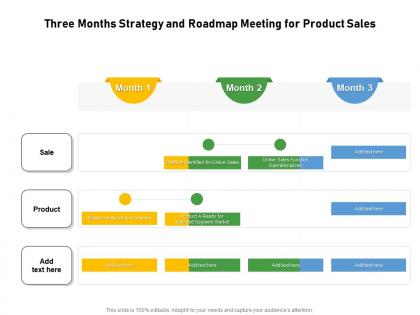 Three months strategy and roadmap meeting for product sales
