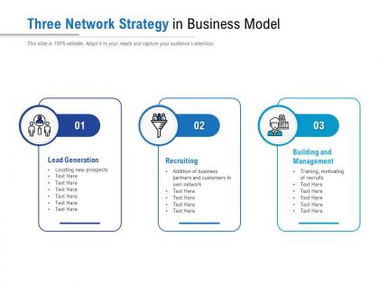 Three network strategy in business model