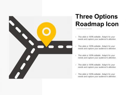 Three options roadmap icon