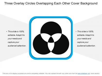 Three overlay circles overlapping each other cover background