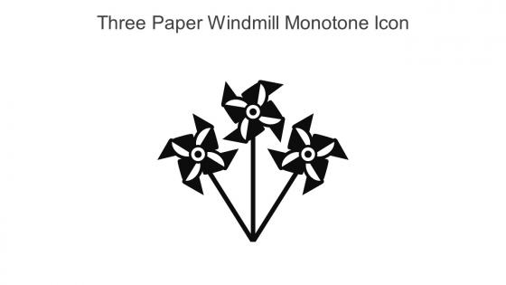 Three Paper Windmill Monotone Icon In Powerpoint Pptx Png And Editable Eps Format