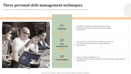 Three Personal Debt Management Techniques
