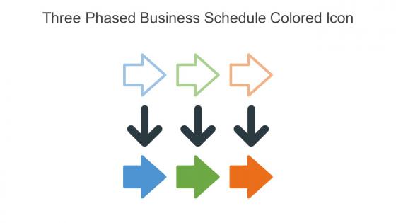 Three Phased Business Schedule Colored Icon In Powerpoint Pptx Png And Editable Eps Format
