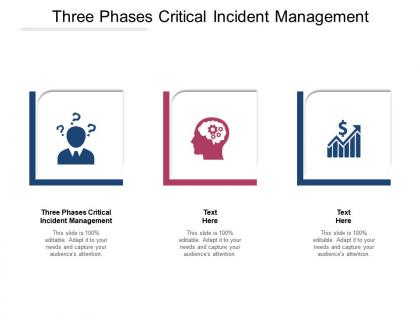 Three phases critical incident management ppt powerpoint presentation inspiration cpb