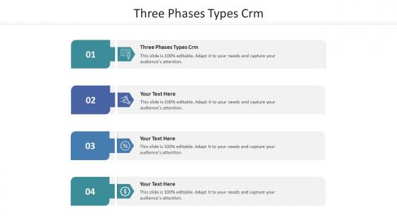 Three Phases Types CRM Ppt Powerpoint Presentation Model Graphic Tips Cpb