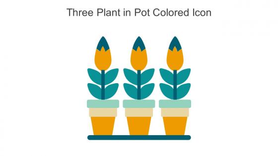 Three Plant In Pot Colored Icon In Powerpoint Pptx Png And Editable Eps Format