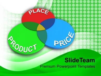 Three principles of marketing place product price powerpoint templates ppt themes and graphics 0113