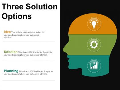 Three solution options ppt examples slides
