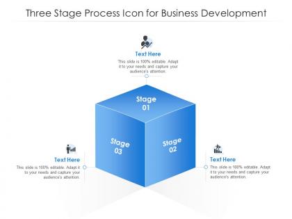 Three stage process icon for business development