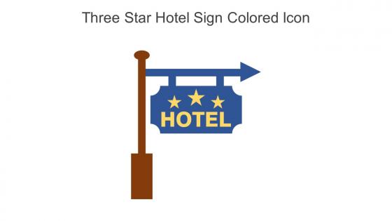 Three Star Hotel Sign Colored Icon In Powerpoint Pptx Png And Editable Eps Format