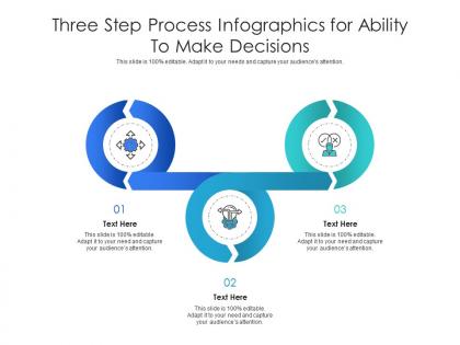 Three step process for ability to make decisions infographic template