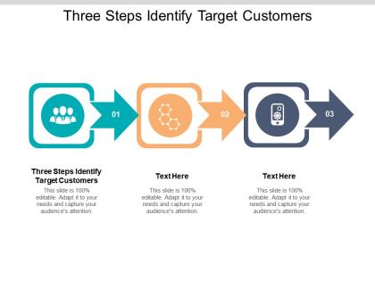 Three steps identify target customers ppt powerpoint presentation pictures information cpb