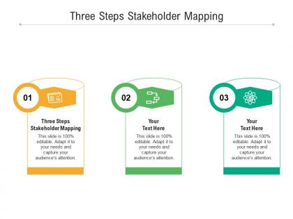 Three steps stakeholder mapping ppt powerpoint presentation model topics cpb