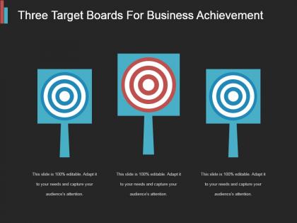 Three target boards for business achievement ppt slide show