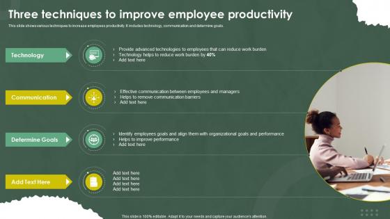 Three Techniques To Improve Employee Productivity