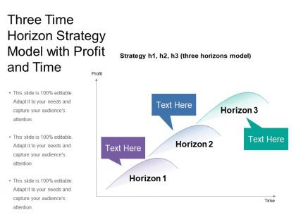 Three time horizon strategy model with profit and time