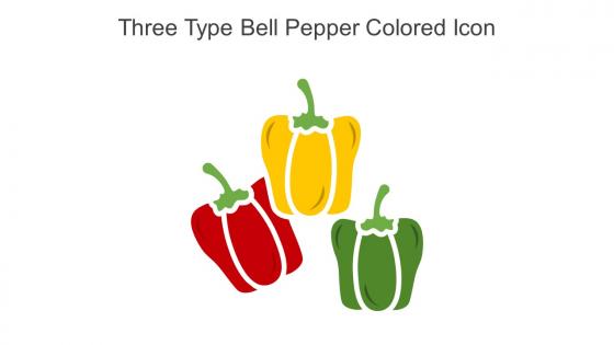 Three Type Bell Pepper Colored Icon In Powerpoint Pptx Png And Editable Eps Format