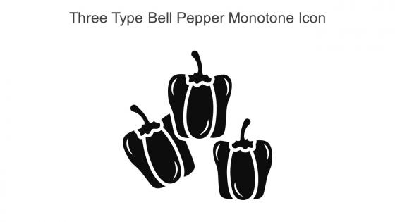 Three Type Bell Pepper Monotone Icon In Powerpoint Pptx Png And Editable Eps Format