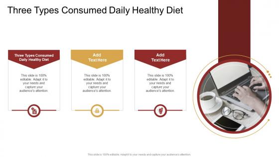 Three Types Consumed Daily Healthy Diet In Powerpoint And Google Slides Cpb
