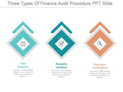 Three types of finance audit procedure ppt slide