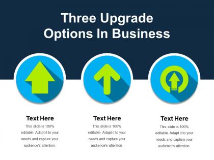 Three upgrade options in business ppt images gallery