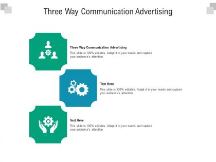 Three way communication advertising ppt powerpoint presentation show cpb