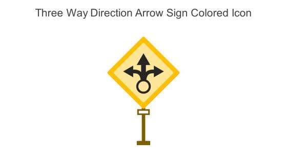 Three Way Direction Arrow Sign Colored Icon In Powerpoint Pptx Png And Editable Eps Format