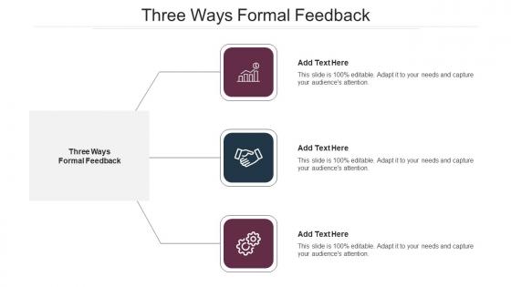 Three Ways Formal Feedback Ppt Powerpoint Presentation Show Slide Cpb