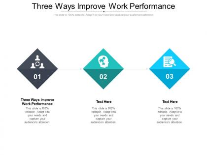 Three ways improve work performance ppt ideas graphics download cpb
