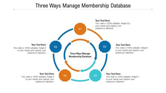 Three ways manage membership database ppt powerpoint presentation gallery graphic images cpb