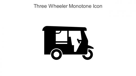 Three Wheeler Monotone Icon In Powerpoint Pptx Png And Editable Eps Format