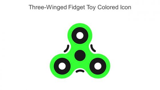 Three Winged Fidget Toy Colored Icon In Powerpoint Pptx Png And Editable Eps Format