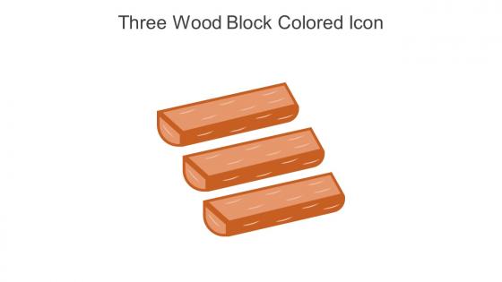 Three Wood Block Colored Icon In Powerpoint Pptx Png And Editable Eps Format