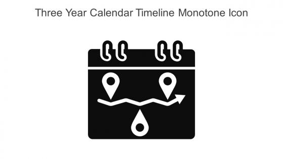 Three Year Calendar Timeline Monotone Icon In Powerpoint Pptx Png And Editable Eps Format