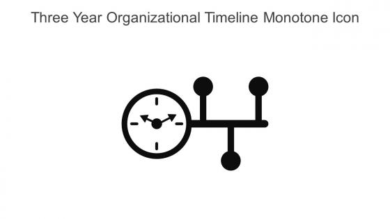 Three Year Organizational Timeline Monotone Icon In Powerpoint Pptx Png And Editable Eps Format