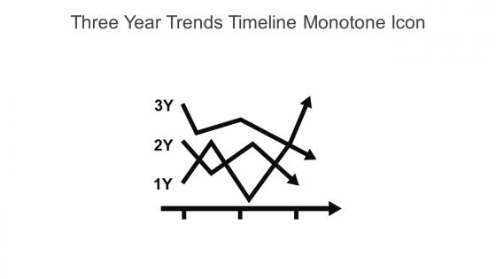 Three Year Trends Timeline Monotone Icon In Powerpoint Pptx Png And Editable Eps Format