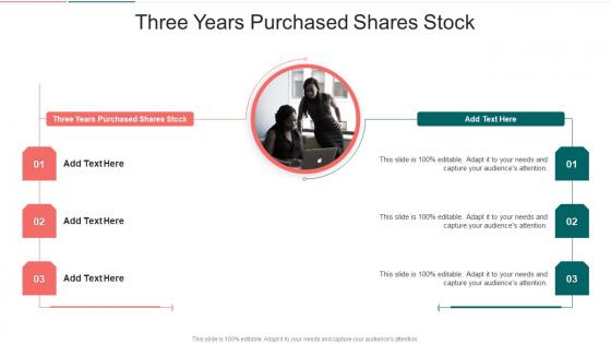 Three Years Purchased Shares Stock In Powerpoint And Google Slides Cpb