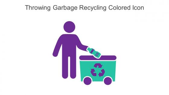 Throwing Garbage Recycling Colored Icon In Powerpoint Pptx Png And Editable Eps Format