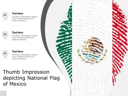 Thumb impression depicting national flag of mexico