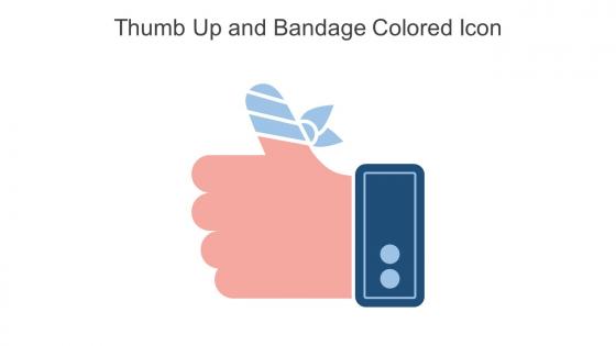 Thumb Up And Bandage Colored Icon In Powerpoint Pptx Png And Editable Eps Format